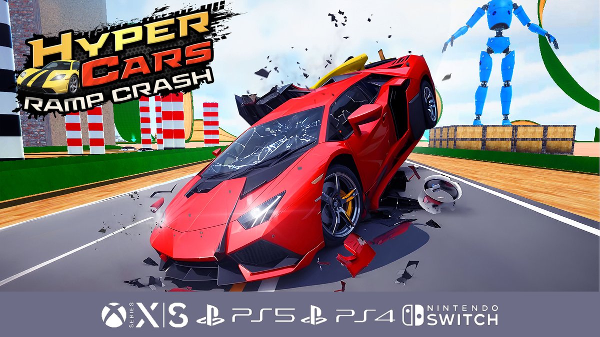 upscale_with_us's tweet image. 🏎️ Hyper Cars Ramp Crash is officially OUT NOW on consoles!

💥 Experience extreme, physics-based chaos!
#indiegame #PS5 #Switch