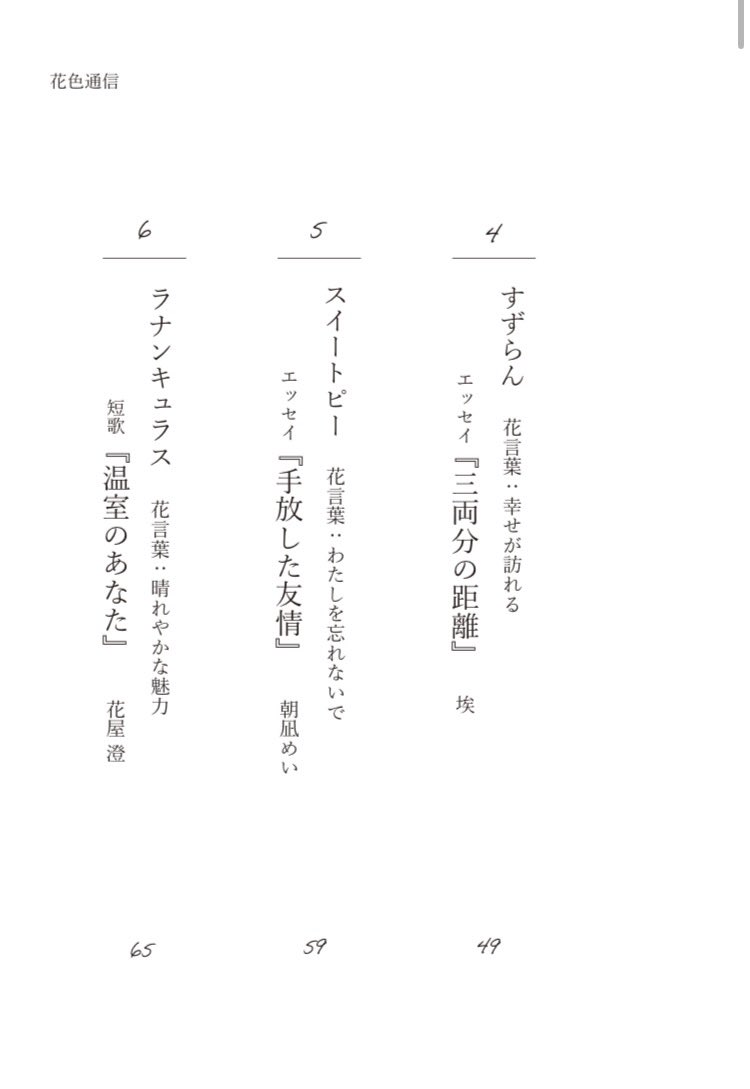 【告知】
埃さん(<a href="/hokoriest/">埃</a>)、朝凪めいさん(<a href="/mei_asanagi/">朝凪めい</a>)をお迎えして、
『花色通信』というZINEを制作しました🌷
女たちのままならない関係性を主軸に
小説／短歌／エッセイをぎゅっと編み込んだ合同誌です📚

装丁は大好きなnikkiさん(<a href="/nikipopo/">nikki</a>)🎨
サンプル公開をお楽しみに🕊️

#文学フリマ東京42