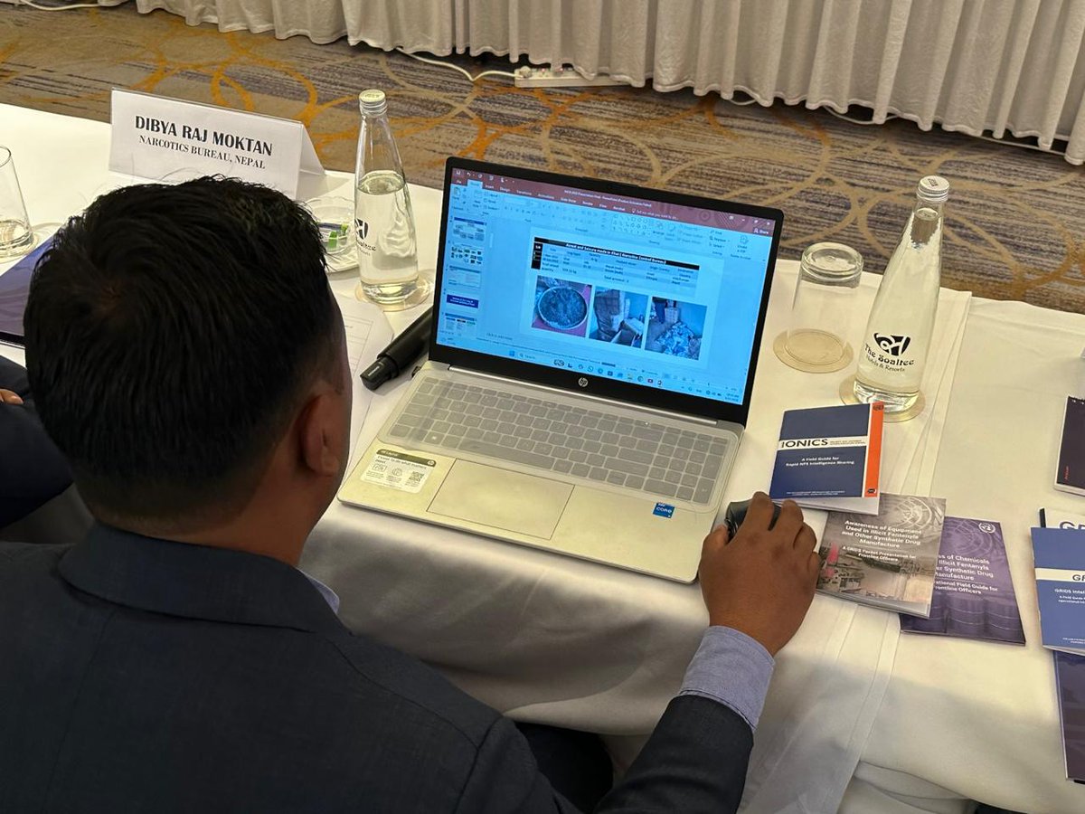 UN_SheilaKamdar's tweet photo. Mar 31 Kathmandu, Nepal: 3-day hands-on training for law enforcement from Nepal🇳🇵@NepalPolice and Bangladesh 🇧🇩@ministry_public on #INCB_GRIDS intel tools #OSINT to deter synthetic #opioids #NPS trafficking in S. Asia. Thank you @StateINL for the support! @INCB_ION @sevil_atasoy https://t.co/nClvE8y1Pm