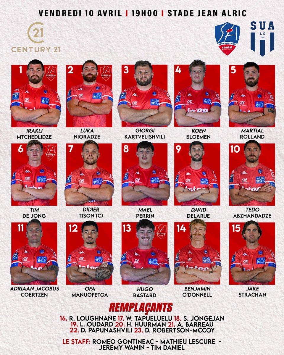 SArugbyofficiel's tweet photo. 𝑳𝑨 𝑪𝑶𝑴𝑷𝑶 ⚔️

~ Voici la composition de votre équipe pour la vingt-sixième journée de Pro D2. Les 𝐑𝐨𝐮𝐠𝐞 &amp; 𝐁𝐥𝐞𝐮 se reçoivent le SU Agen avec un objectif clair, renouer avec la victoire 👊🏼

🕖 Coup d’envoi : Demain à 19H00 au Stade Jean Alric📍 https://t.co/vL5BVHr9U2