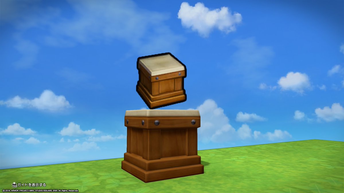 ミニオブジェ第2509弾は、展示台！(ver2)🖼️(DQB等)

ド「展示台をいっぱい作ってみたぞ♪」

ポ「でも肝心の『展示する物』がないっスよ？」

ド「では余った展示台でも飾るか」

変わった使い方💦(*/ω/) #DQB2 #ミニビルド