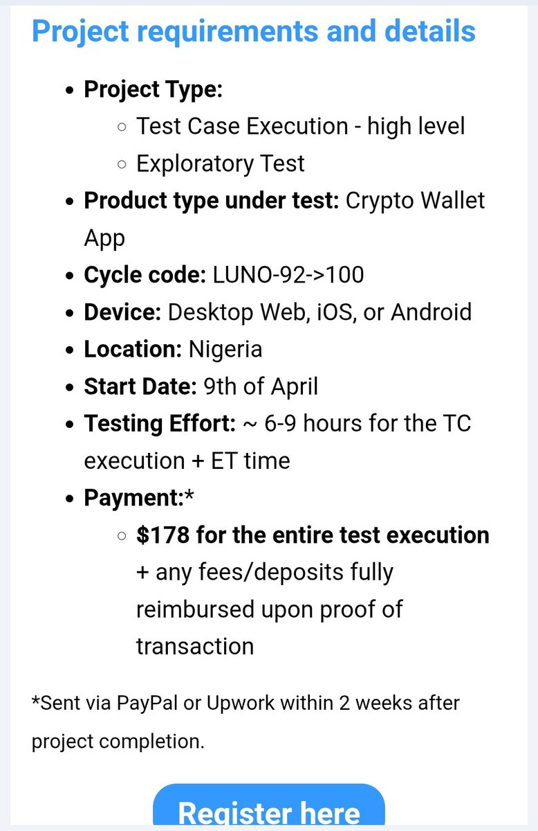 OlatunjiAyokan2's tweet image. Earn up to $178 in just 6 hours through Tester Work 💻💰