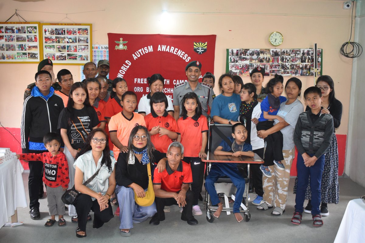 #AssamRifles organized a World Autism Awareness Programme cum Medical Camp at Shalom Special School, Serchhip, #Mizoram on 07 April 2026. The initiative aimed to spread awareness and provide essential medical support to children with special needs. #WorldAutismAwareness