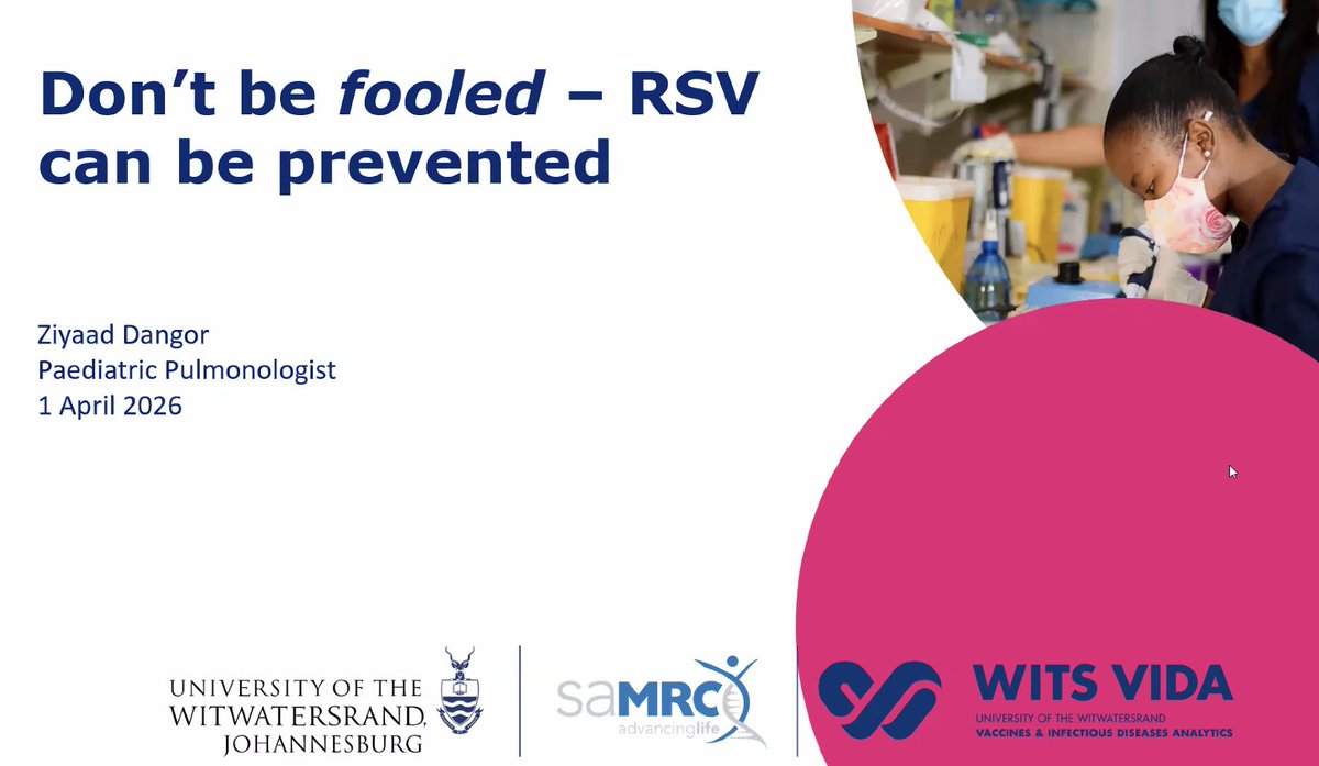 EBCCoalition's tweet image. Will the next wave of #child mortality gains be driven by countries that adopt the new vaccines to #STOPRSV?

Watch Prof Ziyaad Dangor from @WitsUniversity make the case with @paed_sa👉 youtube.com/watch?v=zZaFAg…

@PMNCH @UNFPA @UNICEFhealth #WHA79 #SDGs @WitsVIDA