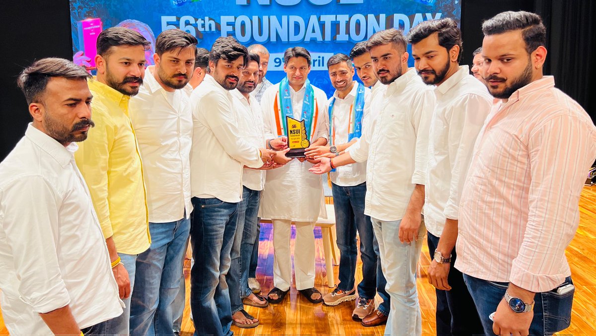 आज कांग्रेस मुख्यालय, इंदिरा भवन (नयी दिल्ली) में NSUI के 56वें स्थापना दिवस पर आयोजित समारोह में सम्मिलित हुआ।

गौरवपूर्ण 55 वर्ष पूर्ण कर 56वें वर्ष में प्रवेश कर रहा NSUI आज भी कैंपस से संसद तक छात्रों के हक के लिए मजबूती से खड़ा है। यह संगठन सदैव छात्रों के अधिकार, सम्मान और
