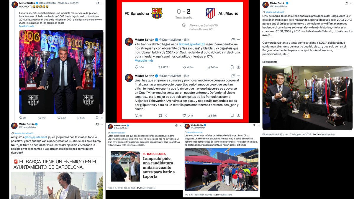 Lapo_outcontext's tweet photo. 🤡El mismo tipo que estuvo durante meses difundiendo noticias falsas y teorías de la conspiración contra los opositores de Laporta solo ha necesitado una derrota para pedir una moción de censura https://t.co/eypT9HhNvg