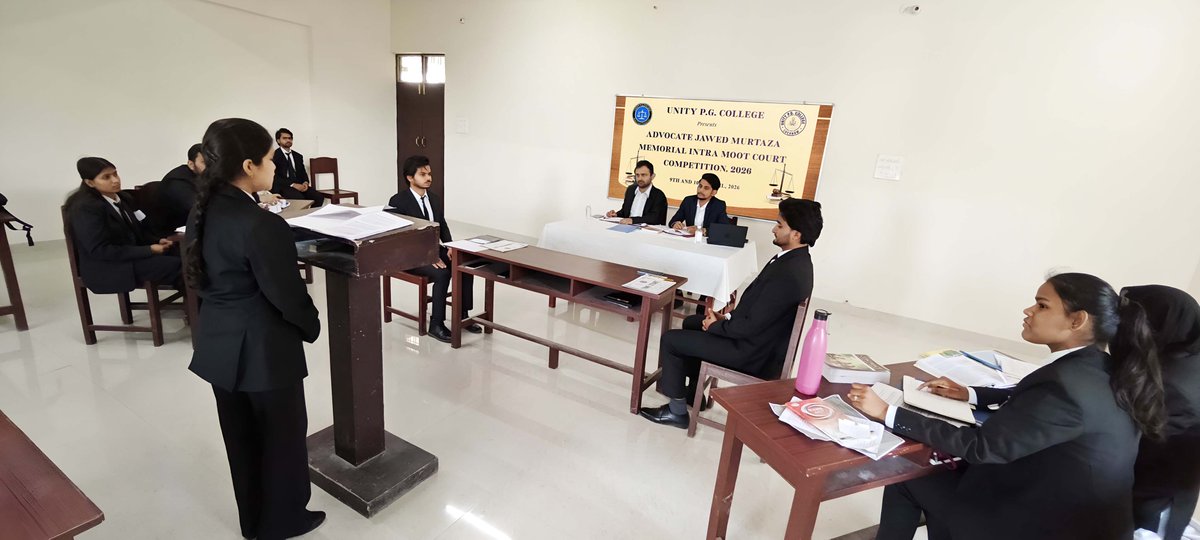 UnityPGLawColl1's tweet photo. "Advocate Jawed Murtaza Memorial Intra Moot Court Competition 2026" Day-1(09/04/2026) https://t.co/yBaelRXGF7