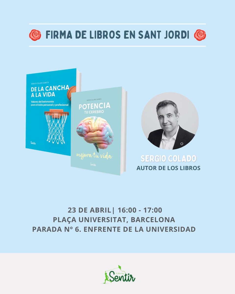 scolado's tweet photo. 🏀 ¿Qué tienen en común un buen base y un buen líder?
Sergio Colado García te lo cuenta y te lo firma este #SantJordi.
📍 Plaça Universitat, Parada 6 · Barcelona
🕓 16h–17h · 23 de abril 🌹 https://t.co/iqagZEkiED