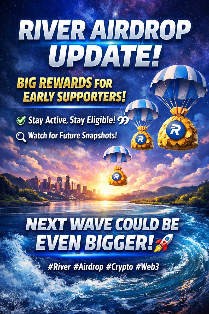 koushik01216041's tweet image. 🪂 River keeps rewarding its community! 🔥

Airdrop distributions are live and more updates are coming soon 👀
If you're active in the ecosystem, your rewards may be closer than you think 🚀
Stay consistent. Stay ready. 💎

#RiverAirdrop #CryptoNews #AirdropAlert 
@River4fun