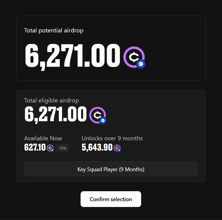 Można już odbierać airdrop $OFC <a href="/ofc_the_club/">OneFootball Club</a> 

fanpass.onefootball.com/airdrop-claim

Są 3 opcje vestingu.
Wszystko opisane w ich poście.
Jak na razie nie mogę odebrać bo wywala mi jakiś błąd.
Wrócę do tego wieczorem.
Jet gaz przy odbiorze 1$ w $ETH na sieci Base.

Dajcie znać czy się udało