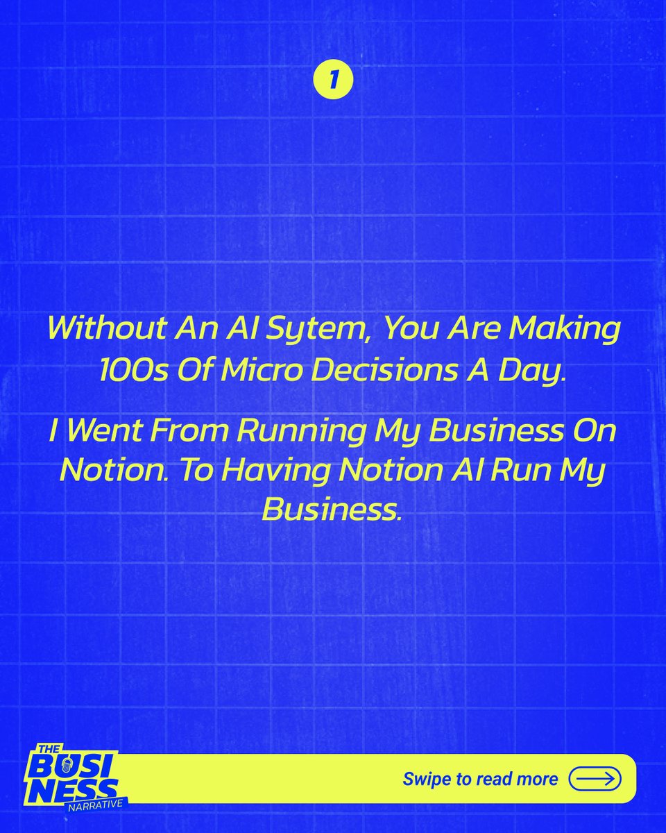 theBusiness50's tweet photo. Most founders don’t need more tools.
They need better thinking systems.
A Notion AI CEO helps you:
• Centralize decisions
• Automate workflows
• Scale without chaos

This is how modern operators win.
Swipe to build yours.

#business #leadership #fypシ゚viral https://t.co/MQ4zKDfioP