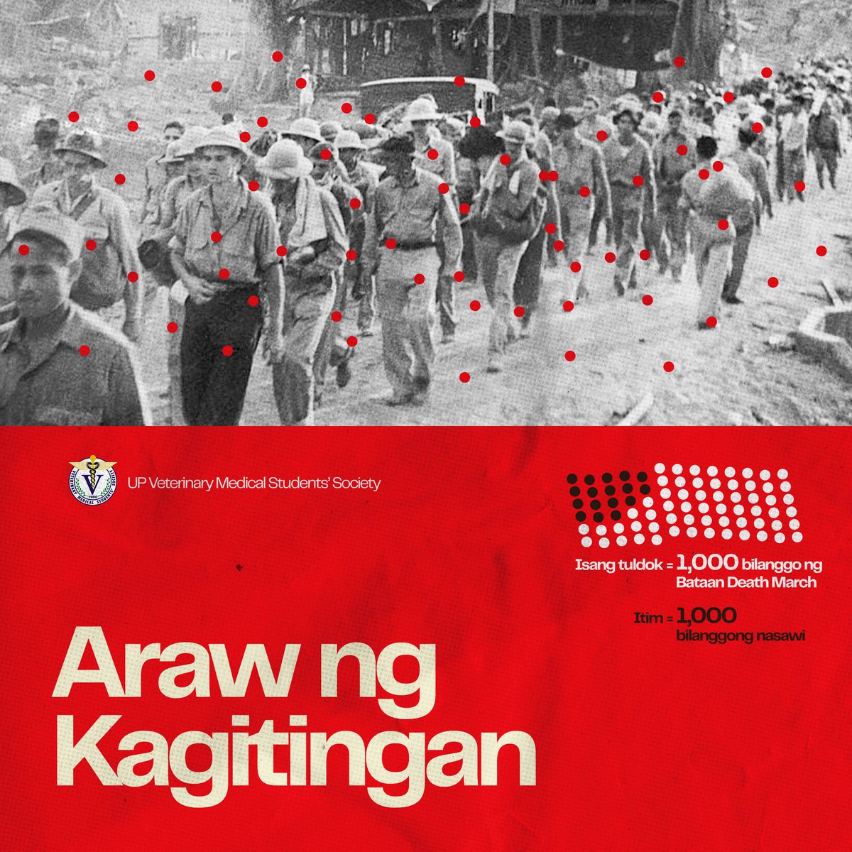 𝗛𝗶𝗻𝗱𝗶 𝗹𝗶𝗯𝗿𝗲 𝗮𝗻𝗴 𝗸𝗮𝗹𝗮𝘆𝗮𝗮𝗻. Ito ay pinoprotekahan, at patuloy na ipinagtatanggol

Basahin ang buong pahayag ng UP VetSoc sa paggunita ng Araw ng Kagitingan: tinyurl.com/VSKagitingan  

#84thDayofValor 
#Kagitingan2026