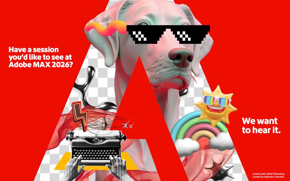 ClaudioZavalaJr's tweet image. Hey friends! Have a session you’d like to see at Adobe MAX 2026? 

We want to hear it! Submit your topics by April 10

adobe-max-2026-topics.carrd.co/?cgen=ZKD5F1HN… 

#adobe #AdobeMAX @adobemax @Adobe