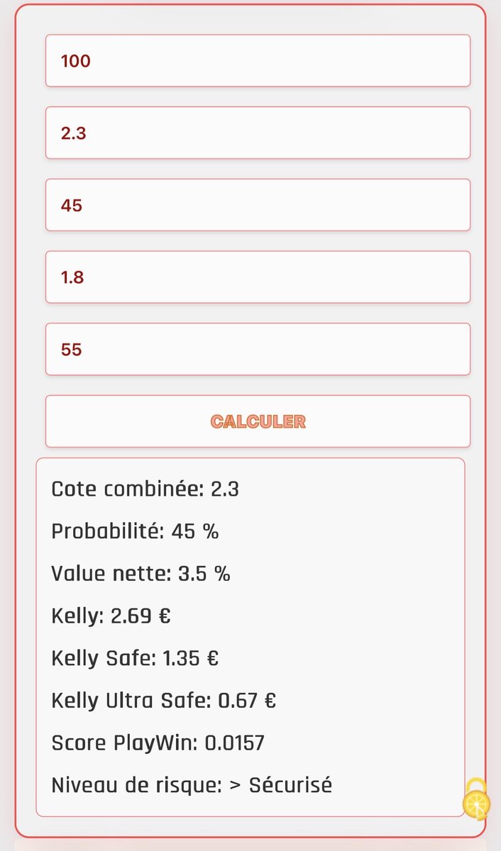 PlayWin78462922's tweet image. Bonjour à tous, je développe des #outils gratuits pour optimiser les paris sportifs (calculateurs de cotes, gestion de bankroll, etc.) sur playwin.fr. Je cherche vos retours : quels outils manquent selon vous pour mieux #analyser vos paris ?

#parissportifs #parieur