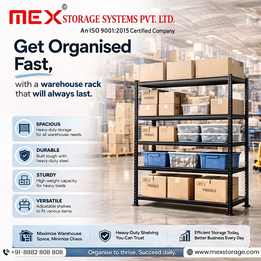 MSSPLNOIDA's tweet photo. MEX Storage Systems brings you heavy-duty warehouse racks designed for durability, strength, and flexibility. Whether you're managing bulk inventory or organizing daily operations.
๐ +91-8882 808 808
๐ https://t.co/DrLymER4Ms
#WarehouseSolutions #StorageSystems #Industrial https://t.co/et54YVPFoU