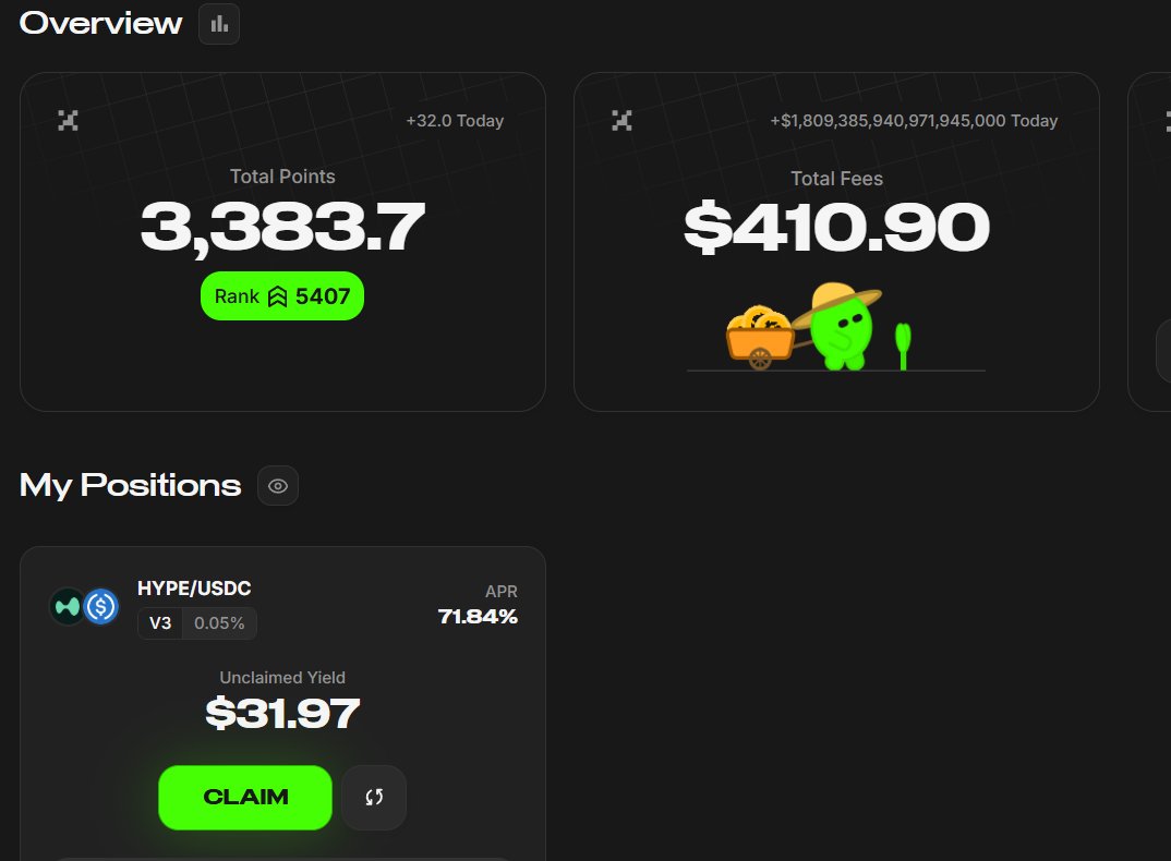 UpamKalashnikov's tweet photo. love it even as shrimp as me to play

the ui bug on fees earn daily is wild btw 😂 https://t.co/2Ap9js159A