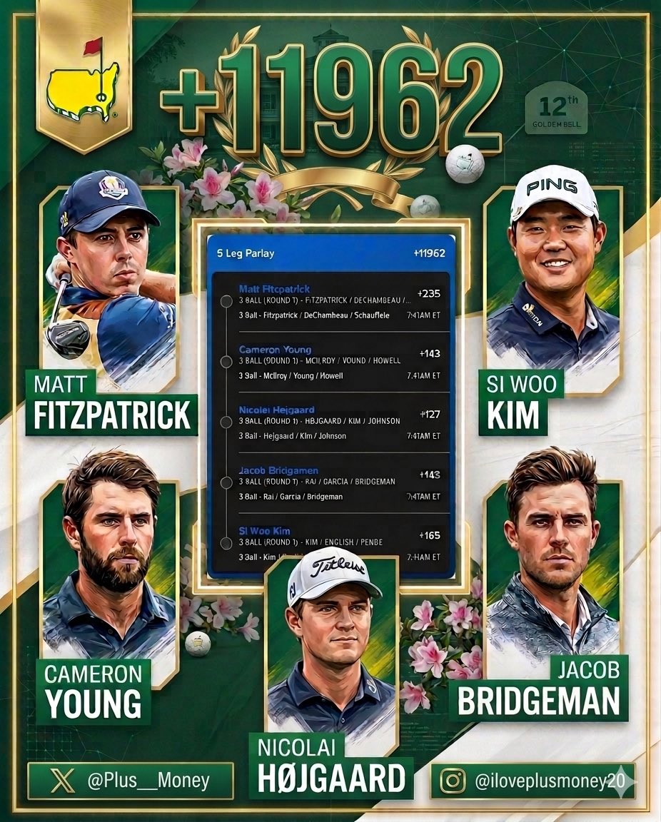 THE MASTERS ⛳️ 
50% BOOOOOSSTTT on FD WITH A ROUND 1 3BALL 🏌🏻🏌🏼‍♀️🏌🏾‍♂️

HORSES
For The
COURSE +11962

LETSSS HAVE A DAY!!!

Link in comments, hit the like button if tailing the wave today.
#I❤️➕💰