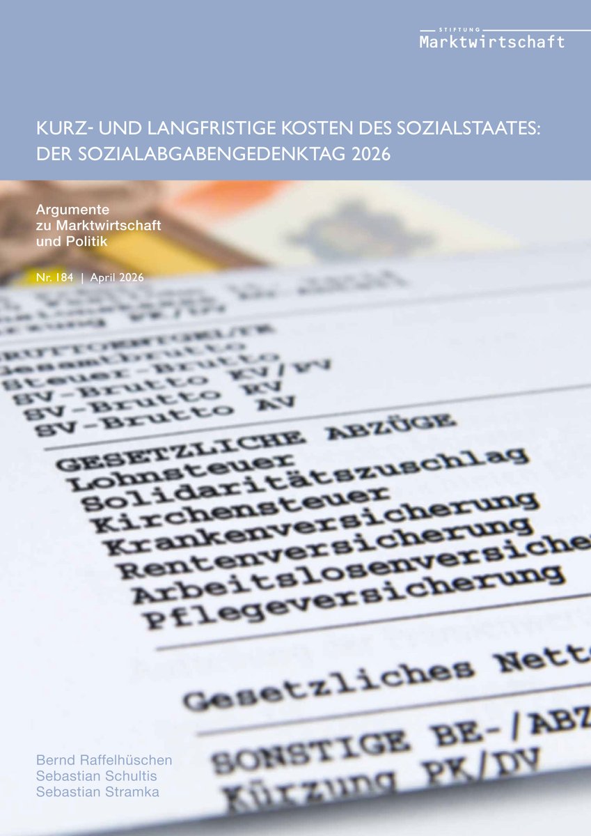 StiftungMaWi's tweet photo. Neue Zahlen zu den kurz- und langfristigen Kosten des Sozialstaats: Prof. Dr. Bernd Raffelhüschen hat heute aktuelle Berechnungen zu den Gedenktagen der sozialen Sicherung 2026 vorgestellt.

Pressemitteilung, Präsentation &amp; Studie: https://t.co/8IQuA7KRHO https://t.co/QKQ9uyBdvI