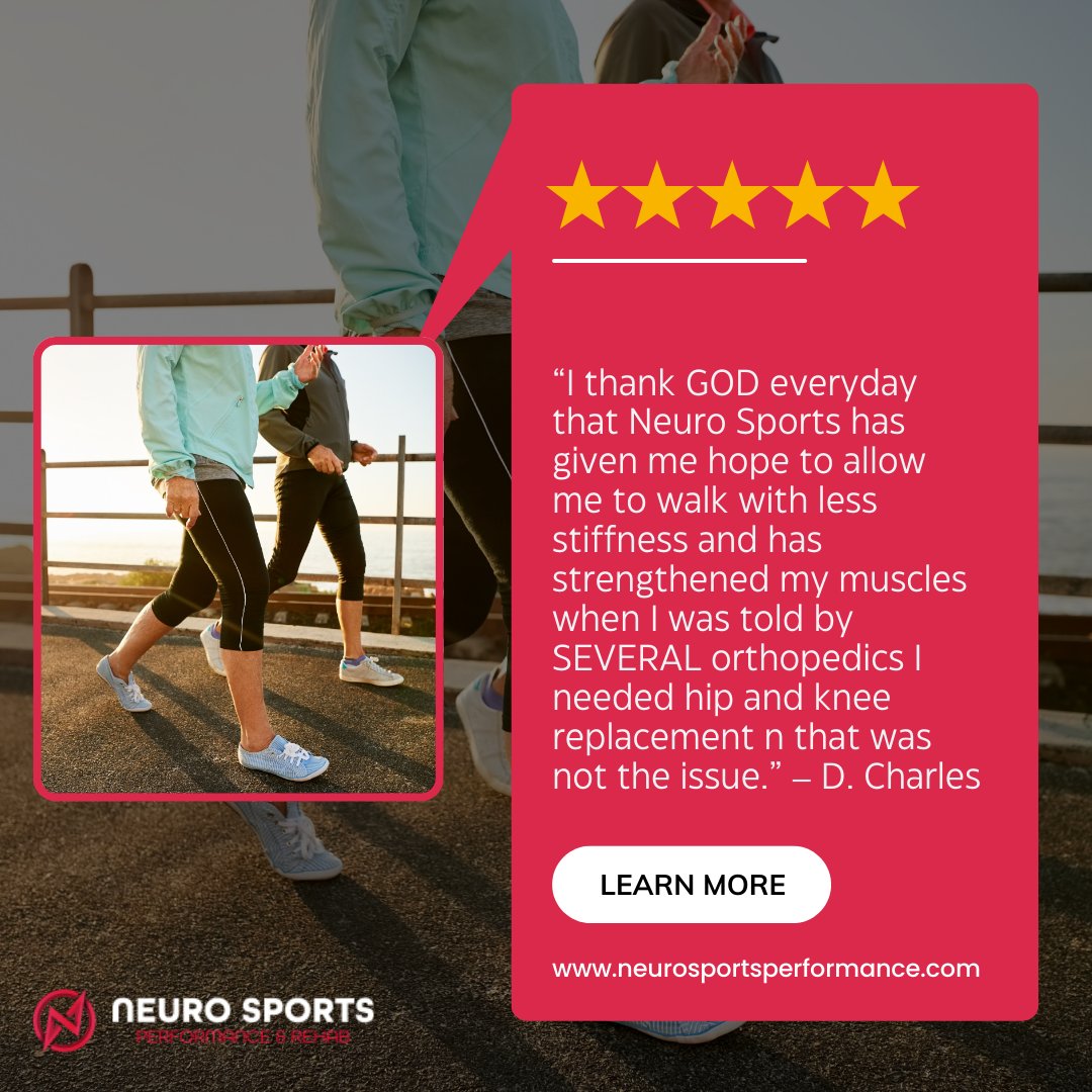 neurocoach1's tweet image. Our team is proud to provide personalized care that helps patients regain mobility, strength, and confidence. 

Learn more at neurosportsperformance.com

#PatientTestimonial #ARPwaveTherapy #MobilityRecovery #NeuroRehab #StrengthTraining