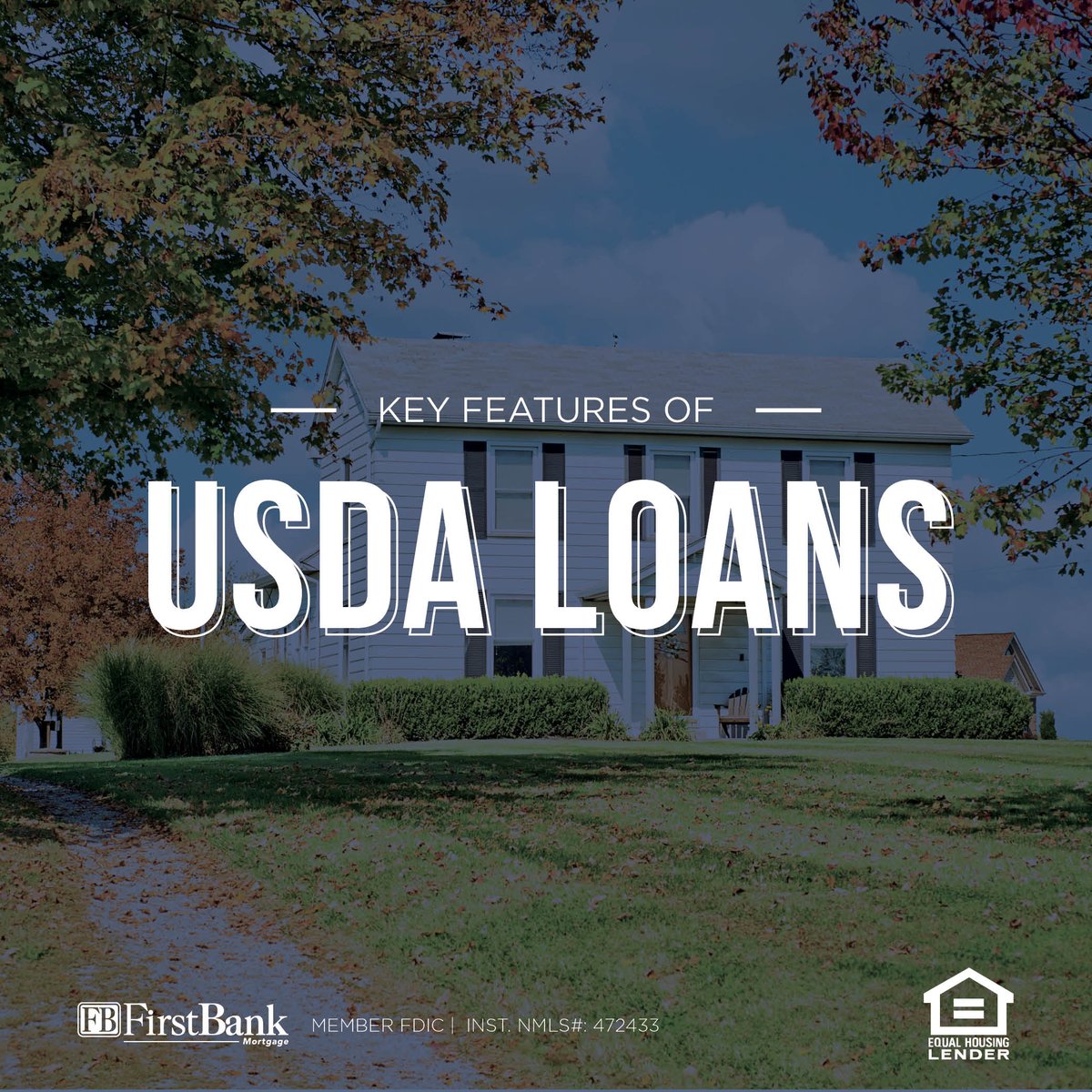 patrickjonestn's tweet photo. Is a USDA loan right for you? Get to know the key features of USDA loans below! -Up to 100% Financing: Can finance up to 100% of the loan amount, including closing costs. Gift or grant money or seller-contributed funds can be used for closing costs. -Larger Acreage Purchase: A… https://t.co/6Lp6wh8ToT