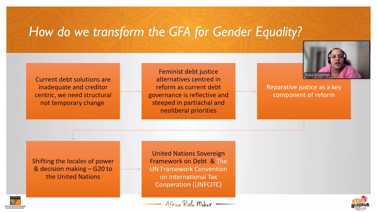 Youth_TJN's tweet image. Current #debt solutions are not just “inadequate,”  they’re creditor‑centric, temporary, and steeped in patriarchal &amp;amp; neoliberal priorities. For women &amp;amp; girls in Africa, this is a gender‑justice emergency, not just an economic crisis.

Austerity, user fees &amp;amp; shrinking public