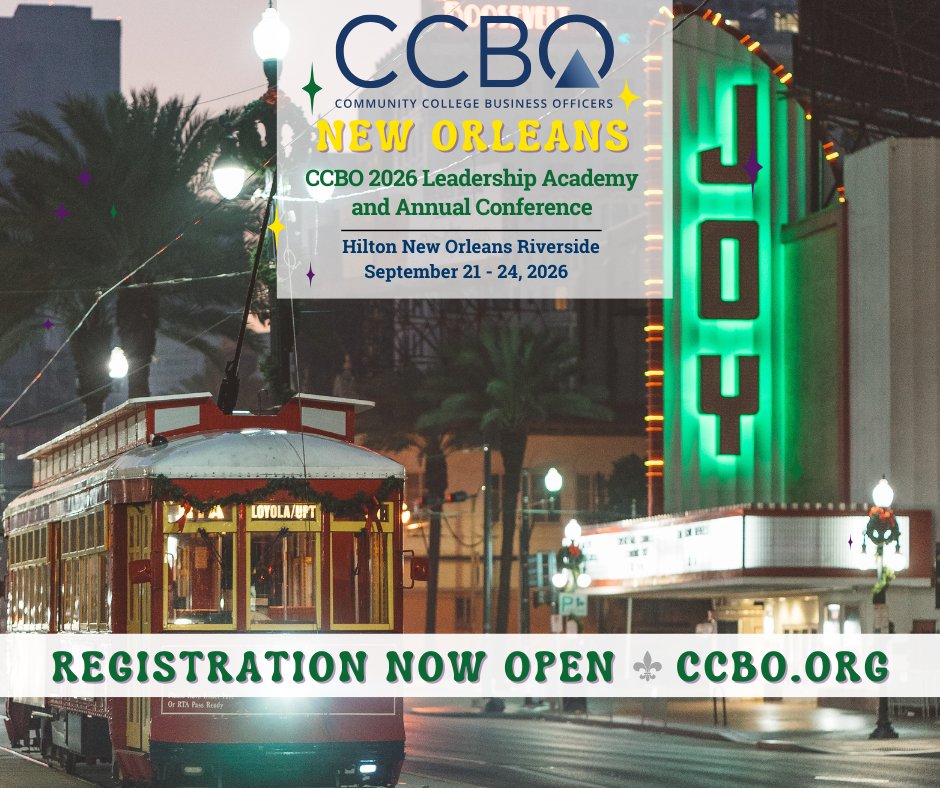 CCBONational's tweet photo. More CPE + More Career Momentum at the 2026 CCBO Leadership Academy in New Orleans: https://t.co/deXzEF3hEK

#CCBO2026 #LeadershipAcademy #HigherEdevents #CommunityColleges #Conference2026 #CPE https://t.co/JUVAkBQC1y