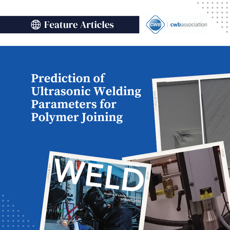 cwbgroupwelding's tweet image. You can now access our WELD Magazine Feature Articles directly! Check out the latest, titled: Prediction of Ultrasonic Welding Parameters for Polymer Joining

Learn More: ow.ly/ChtC50YBbS3

#WELD #Article #Welding #Publication #Ultrasonic #Polymer #Joining