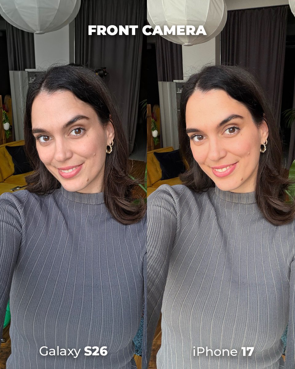 versus_com's tweet image. Samsung Galaxy S26 vs iPhone 17: Camera Battle 📸
Comparing detail, color, and low-light performance:
who wins this year?

#GalaxyS26 #iPhone17 #shotoniphone
#samsungphotography #cameratest