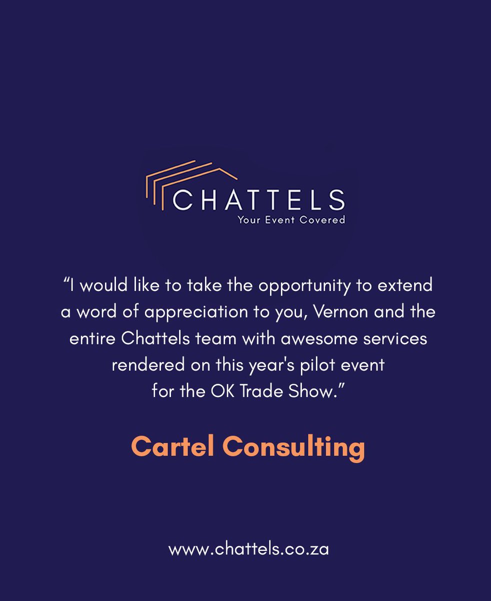 Chattels_SA's tweet photo. • • Gosh, we are blushing • •

At Chattels, it’s not just about business - it’s about making connections, keeping it friendly, and creating the perfect space you envisioned. Glad to hear our team hit the mark! 😉 https://t.co/hwA3TQH81N