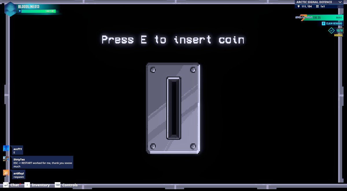 Bloodline013's tweet photo. Got any change? Coin insert screen captured in The Sandbox Season 7. @TheSandboxGame  https://t.co/LtKpif3kNh #Season7 https://t.co/d9lHFdioIW