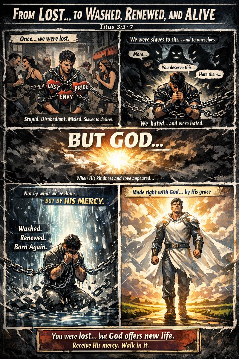Gottsword's tweet photo. “Indeed, we, too, were once stupid, disobedient, and misled. We were slaves to many kinds of lusts and pleasures. We were mean and jealous. We were hated, and we hated each other. However, when God our Savior made his kindness and love for humanity appear, he saved us, but not because of anything we had done to gain his approval. Instead, because of his mercy he saved us through the washing in which the Holy Spirit gives us new birth and renewal. God poured a generous amount of the Spirit on us through Jesus Christ our Savior. As a result, God in his kindness has given us his approval and we have become heirs who have the confidence that we have everlasting life.”
Titus 3:3-7 GW

This is ONE of the many many reasons God is too good to us! 🙏 
Please Lord, water the tiny mustard seeds of faith so many in this world have so they can see you anew, and see you for what you actually are.  A loving eternal father who wants to bless His children. 

Happy Thursday!