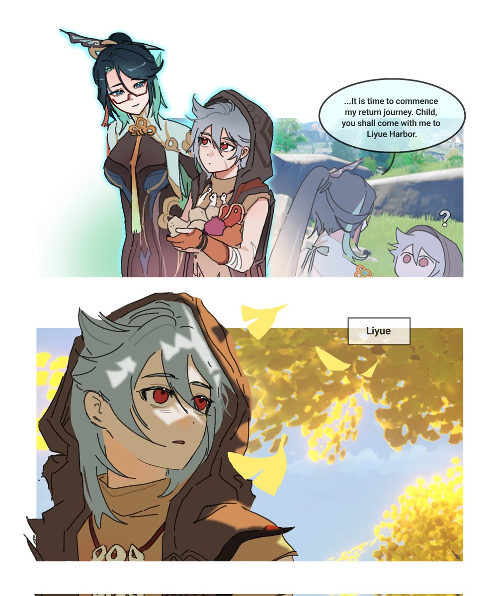 kite_inskyy's tweet photo. what if xianyun successfully adopted razor? 🌼 https://t.co/4uTD0HBFga