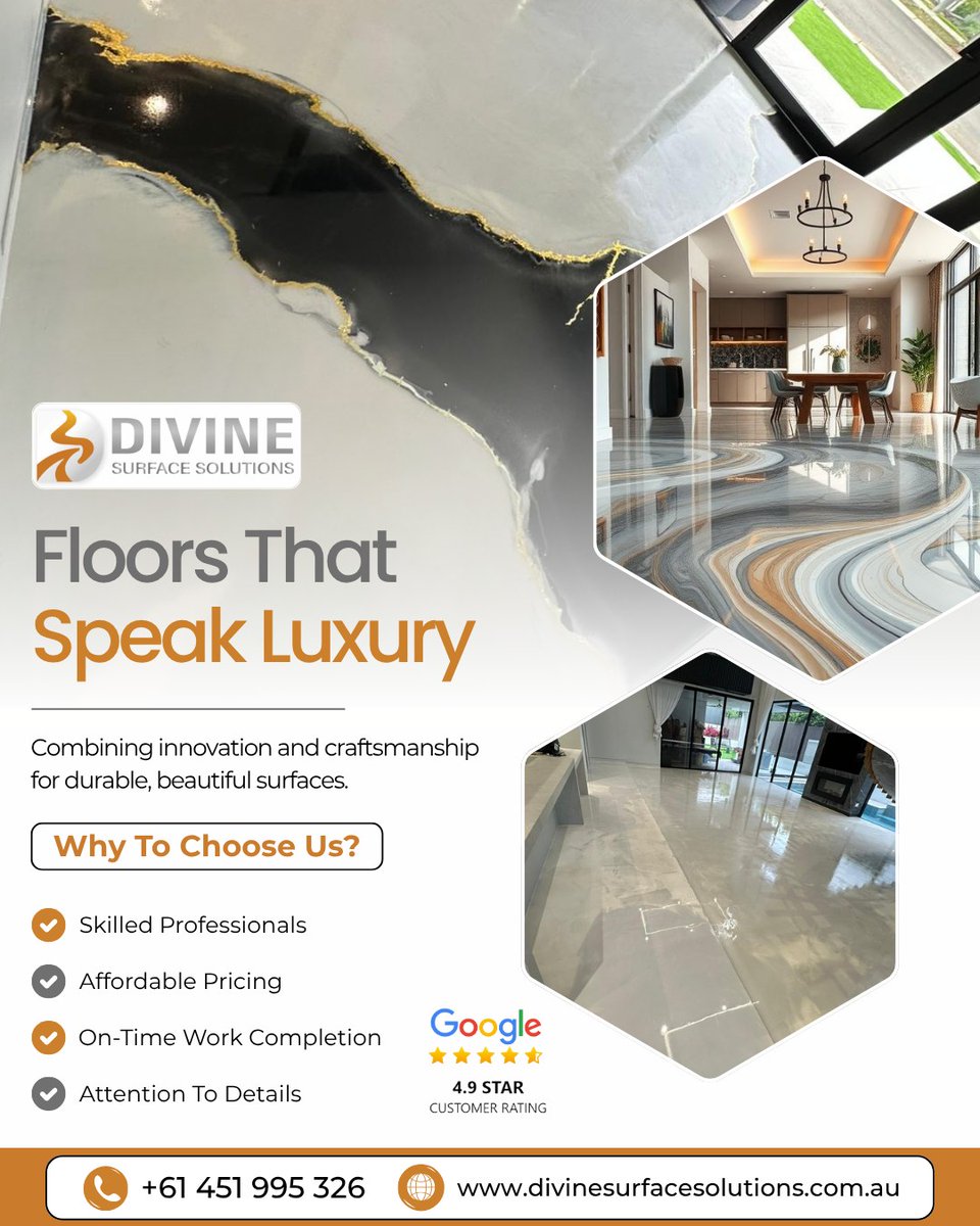 DivineSolution_'s tweet photo. Strong floors. Stunning finish. ✨
Affordable epoxy solutions delivered on time—every time.

Get your perfect space today!
📞 +61 451 995 326
🌐 https://t.co/VPxz2ovMxI

#EpoxyFlooring #FlooringSolutions #ModernHomes https://t.co/cVPcY0TWI0