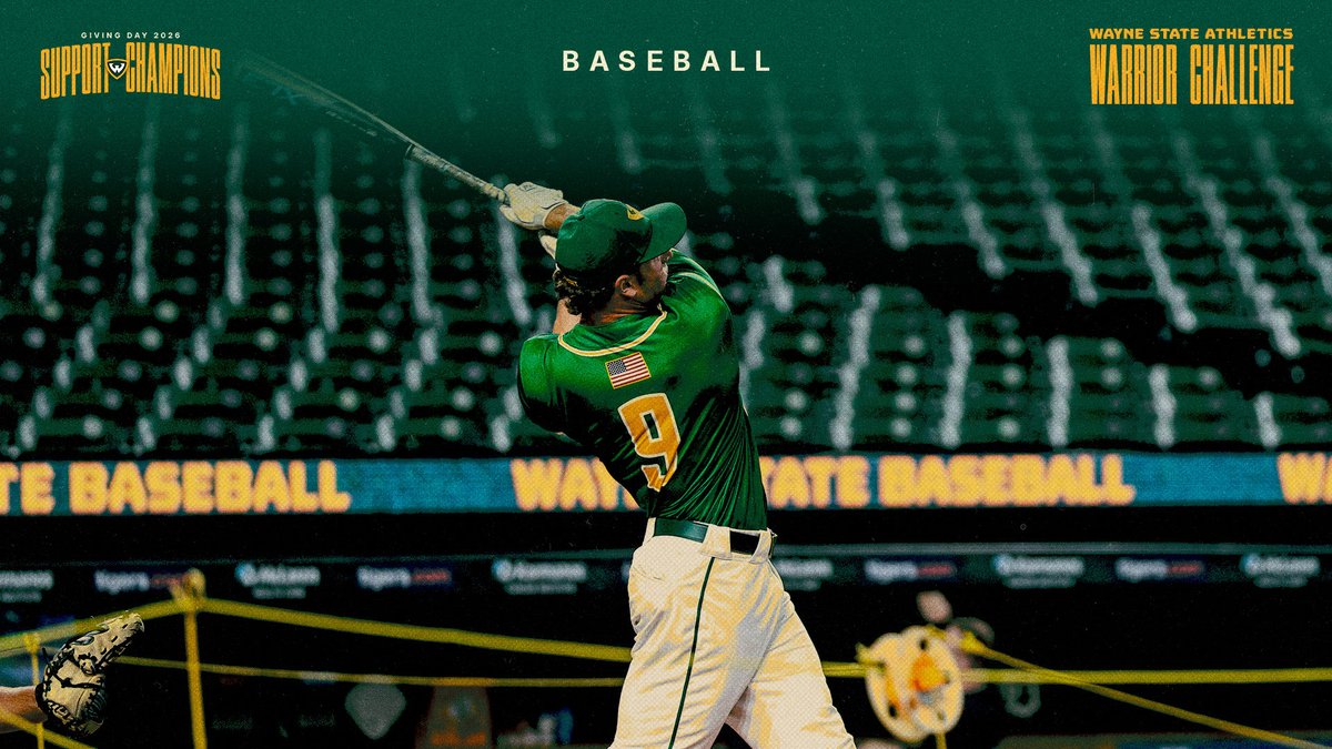 April 9: Please consider hitting a Giving Day Home Run in support of our WSU Baseball Student-Athletes. give.wayne.edu/schools/WayneS…