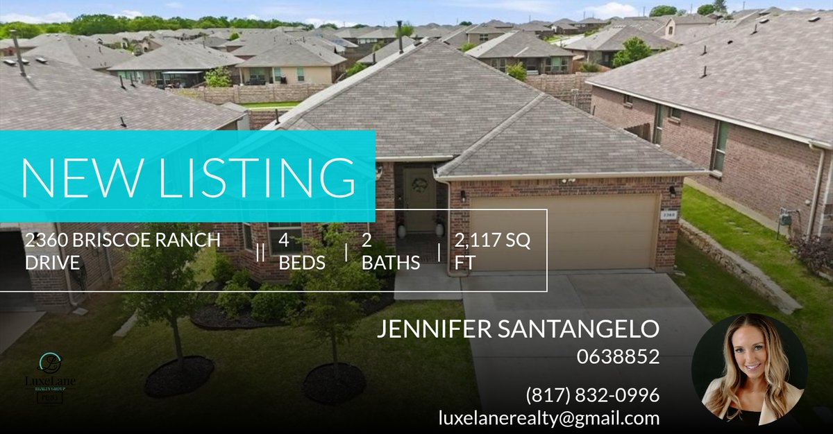 LuxeLaneRealty's tweet photo. 📍 New Listing 📍 Take a look at this fantastic new property that just hit the market located at 2360 Briscoe Ranch Drive in Weatherford. Reach out here or at (817) 832-0996 for more information

Jennifer Menting, Associate Broke... https://t.co/DHBPYQVBo3 https://t.co/gtoM2pIoIj