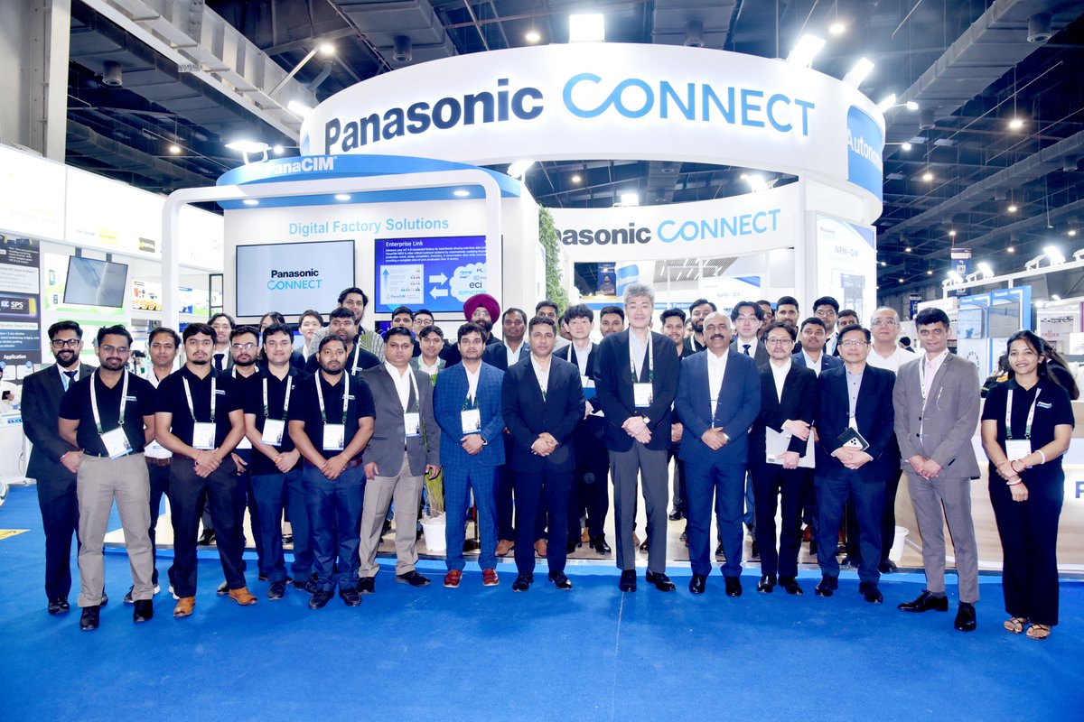 PanasonicInNews's tweet image. Panasonic Smart Factory Solutions India unveiled the next-gen manufacturing solutions at #Productronica2026. These are built for speed, precision &amp;amp; cost efficiency for OEMs.
Mr. Osamu Shimada and Mr. Vishal Dahiya joined the Panasonic leadership team at the event.
#SmartFactory