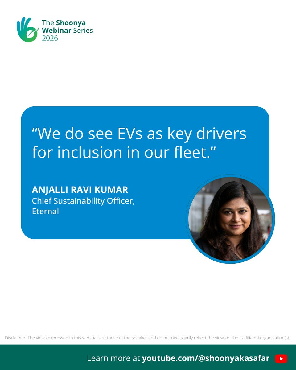 Shoonya_India's tweet image. In our latest webinar, Anjalli Ravi Kumar shares how increasing access to EVs and the flexible nature of deliveries have helped several women and people with disabilities take charge of their livelihood at Eternal. Watch here:
youtu.be/iu9r2dimhII

#ShoonyaKiShakti #GigWork