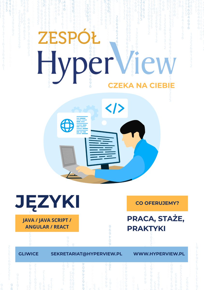 HyperView_GL's tweet image. ⚡️ Szybka randka z HyperView? Sprawdź zasady „Speed stażingu”! 

📅 Gdzie i kiedy? 
🔹Data: 16 kwietnia 2026 r.  
🔹Godziny: 11:30 – 14:30  
🔹Miejsce: Instytut Informatyki UŚ, Sosnowiec, ul. Będzińska 39  

💡Pro tip: Zabierz ze sobą CV!  
#HyperView #SpeedStazing #UŚ