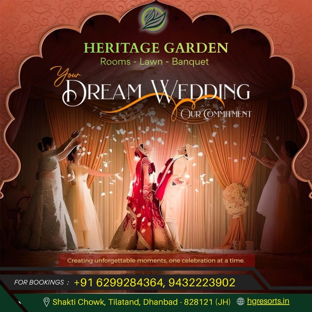 hgresort's tweet image. Where Love Finds a Beautiful Home. ❤️

Planning your wedding? Look no further! Heritage Garden offers the finest Lawn, Banquet, and Rooms for an unforgettable celebration. 🎊🌟

Book your dates today! 📲 +91 6299284364 | 9432223902

#WeddingGoals #Dhanbad #HeritageGarden  #SayIDo