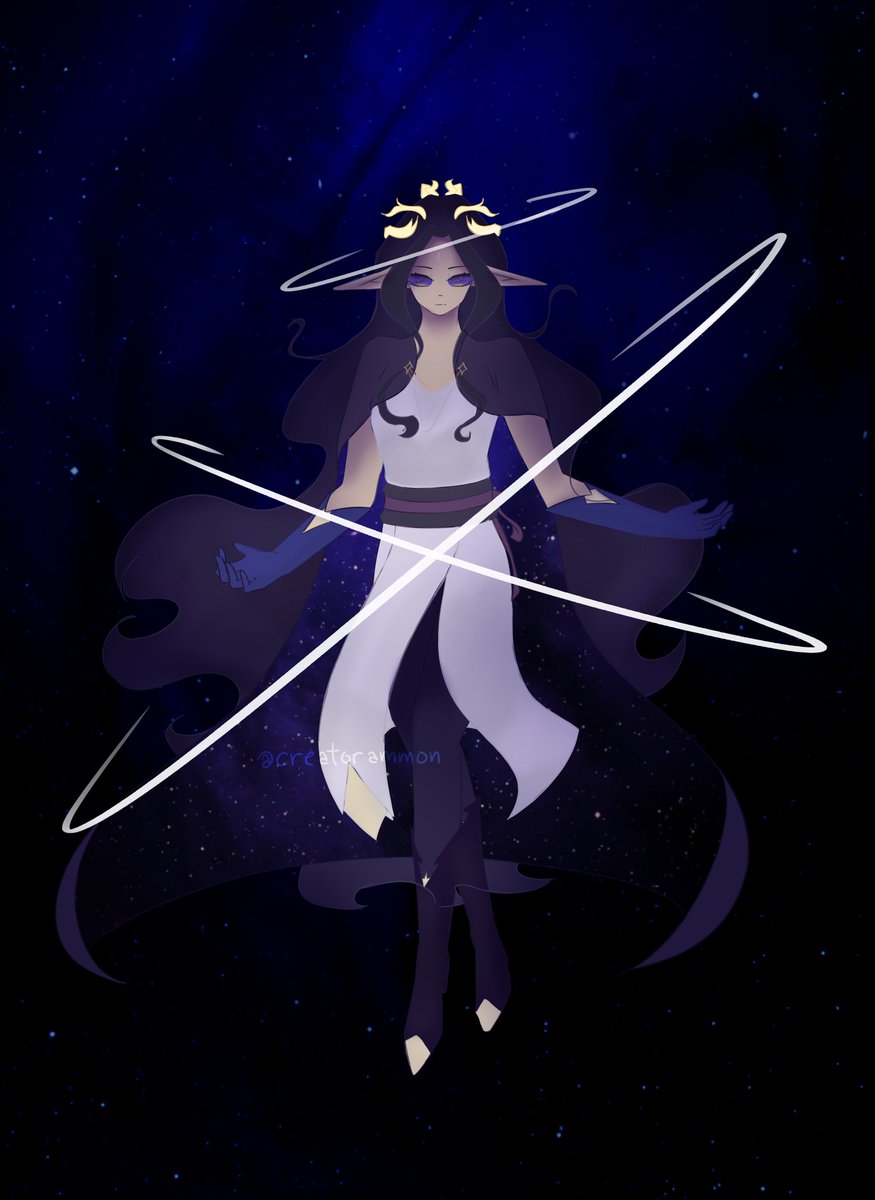 creatorammon's tweet photo. [The Star Weaver]

Yeah so this girl again.. i lowkirkenuinely gave up on this one right after I started, that's why it looks half finished https://t.co/Y6ei0qw7Hj