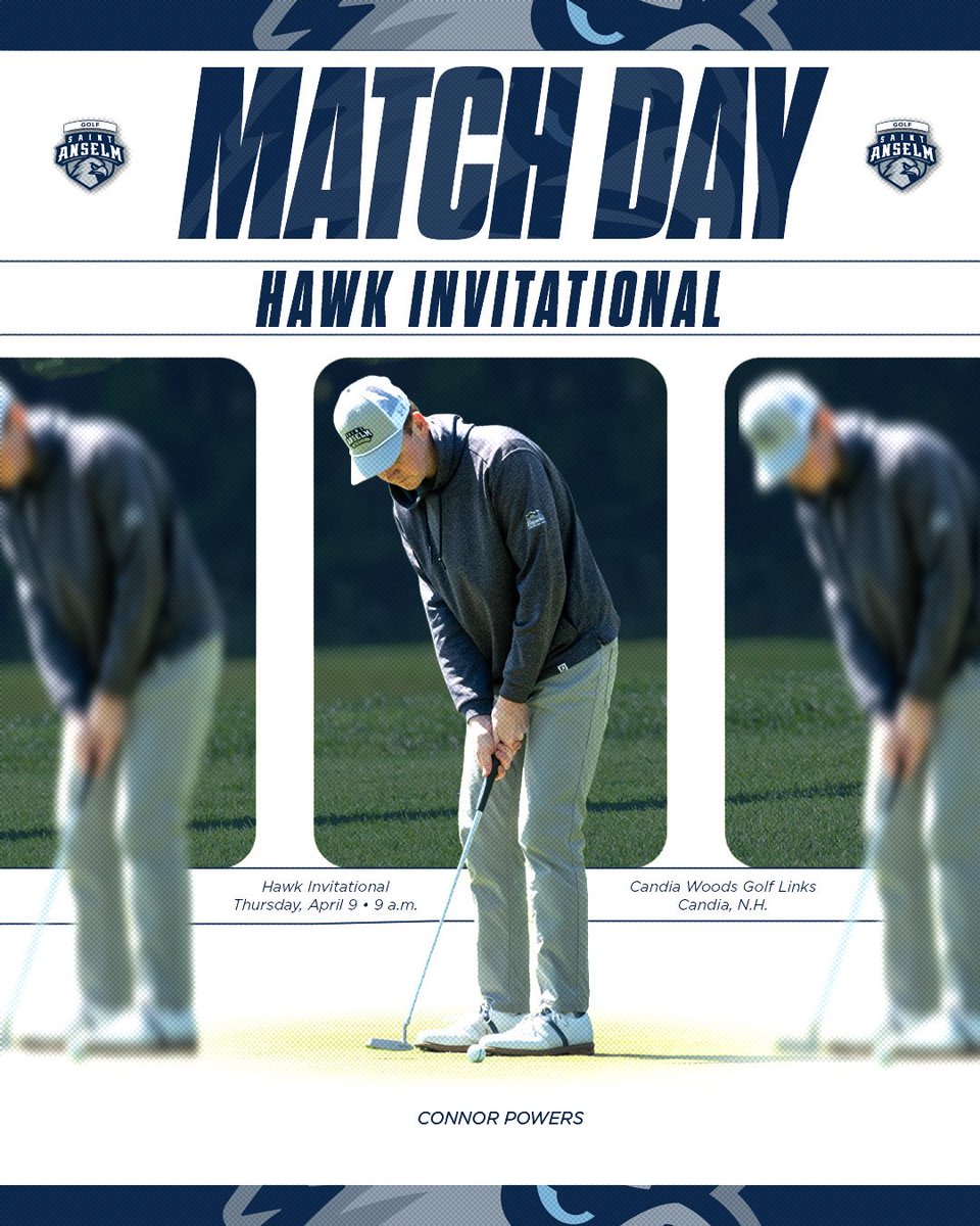 STAHawksGolf's tweet photo. 1️⃣8️⃣ holes to go🏌️

🆚 Franklin Pierce, Assumption, Bentley, Felician
⛳️ Candia Woods Golf Links
⏰ 9AM

#HawksSoarHigher | #NE10EMBRACE https://t.co/lMT5DJNll4