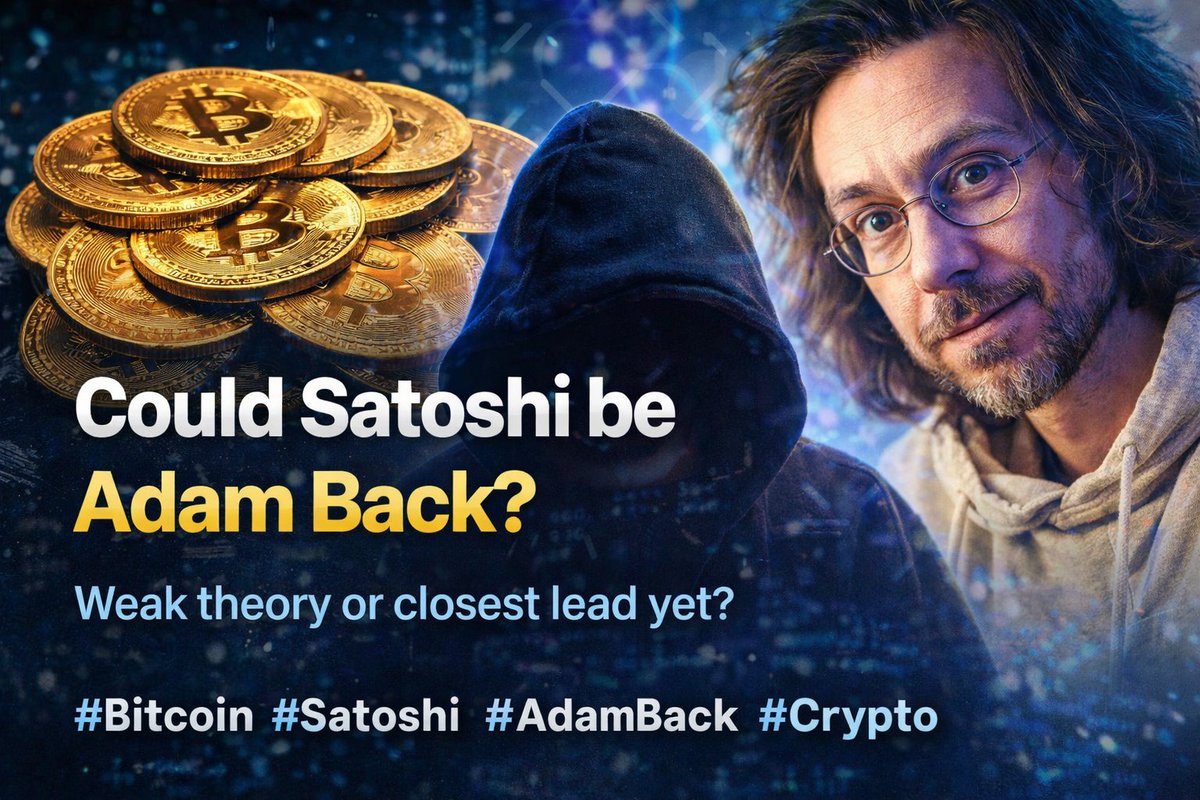 4K_token's tweet photo. The Satoshi question is alive again.

A new article claims the trail points to Adam Back, citing Hashcash, cypherpunk history, writing style, and early involvement in digital cash. At the same time, Back responded clearly: “i’m not satoshi.”

That’s what makes this story so powerful.

We have clues.
We have parallels.
We have history.
But we still don’t have definitive proof.
Maybe that’s the point.
Bitcoin became the biggest financial revolution of the digital age without a known founder standing at the center of it. No cult of personality. No CEO. No polished origin story. Just code, conviction, and an idea strong enough to outlive its creator.
The real question might not be who Satoshi is.
The real question is why the world still needs a face for something built to be bigger than any one person.

What do you think: another weak theory, or one of the closest leads yet?

#Bitcoin #Satoshi #AdamBack #Crypto #BTC