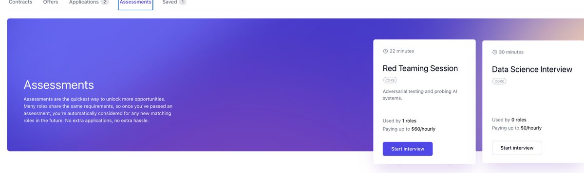 NamedFarouk's tweet image. Assessments are the fastest way to unlock more $ earning opportunities on Mercor.

Pass once, and you’re automatically considered for future matching roles no extra applications, no stress.

check below for CV templates.