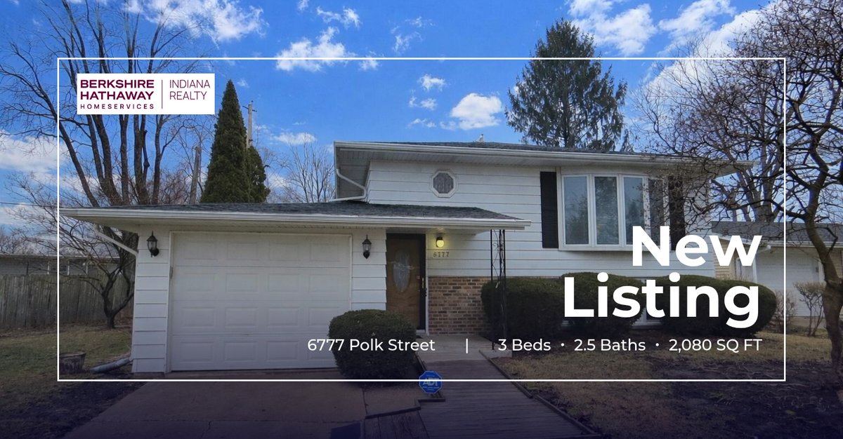 MicheleCivanich's tweet photo. 📍 New Listing 📍 Take a look at this fantastic new property that just hit the market located at 6777 Polk Street in Merrillville. Reach out here or at (219) 771-1337 for more information

Michele Civanich, BHHS Executive Group, 21... https://t.co/cq6tkui9J2 https://t.co/EThRvZ3T9C