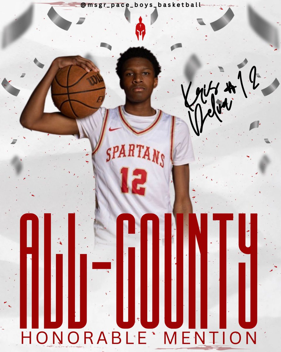 MiamiPaceHoops's tweet photo. Miami Herald All-Dade Seletions (2025-2026) 

Kris Delva (So) - All-Dade Honorable Mention 🏀
Only getting started. Big things ahead.

#WeArePace #TraditionNeverDies
#SpartanNation https://t.co/9DcQmmuzWA