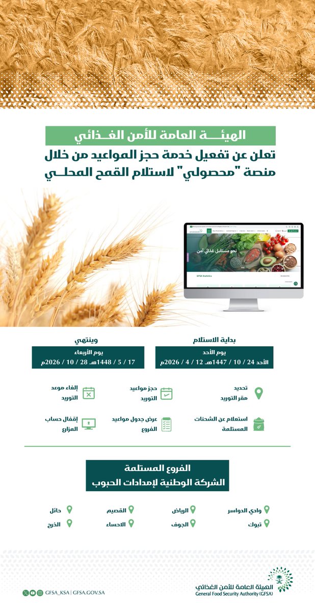 الهيئة العامة للأمن الغذائي tweet media