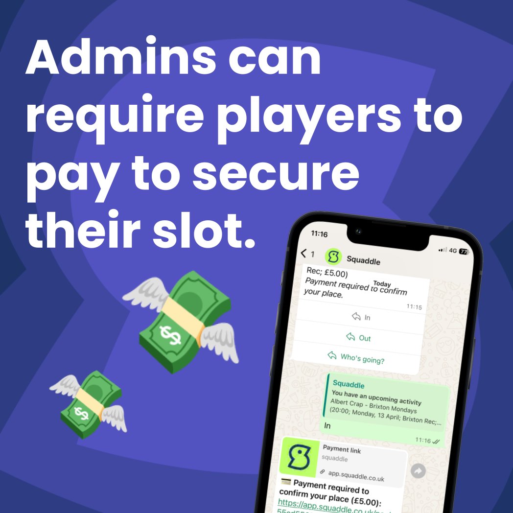 Squaddle_UK's tweet photo. Introducing a much-requested new feature – Upfront Payments. 

Admins can now choose between "Anytime" or "Upfront" payments when creating an activity. 

Read more: https://t.co/SkdjasJNKx https://t.co/PAUDmXVGBb