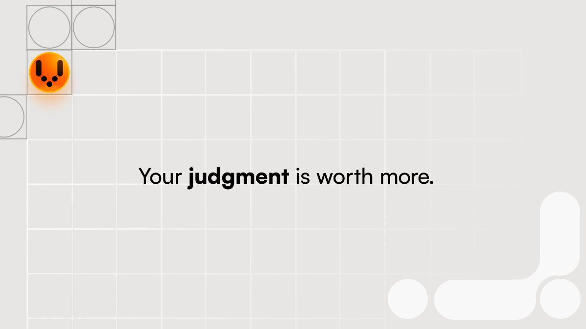 Taieb_C's tweet photo. You can probably tell if someone's work is good within minutes of reading it.

You've also watched someone unqualified get hired because they had the right connections. Nobody lost anything when it failed.

Your expertise saw both clearly. Both times, it didn't count.

That's the asymmetry. The people who know have no stake, and the people who decide have no signal

We believe your judgment is worth more.
Come prove us right.