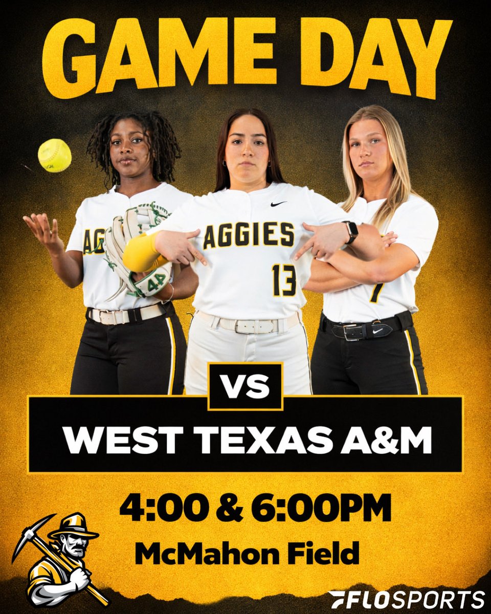 cuaggiessb's tweet photo. Different Day. Same Mission!
๐ West Texas A&M
โฐ 4:00 & 6:00PM
๐ Lawton, OK
๐๏ธ McMahon Field
๐บ FloSports
๐๏ธ https://t.co/3KOICAWkWP
#BackTheAxe | #AggieCountry https://t.co/4xtI2iWNas