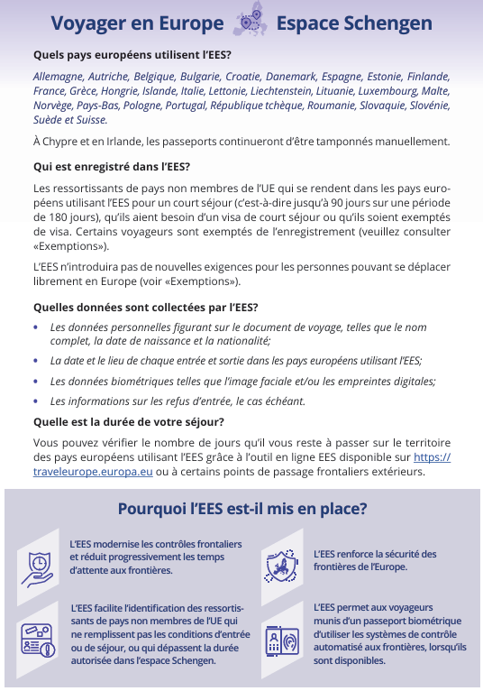 PLinLyon's tweet photo. Od 10 kwietnia br. nowy system wjazdu/wyjazdu (ang. Entry/Exit System (EES) nowy europejski system zarządzania granicami umożliwiający rejestrowanie obywateli państw spoza UE, udających się na krótki pobyt na terenie UE https://t.co/XVJfHVnqyQ